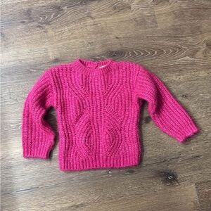 Zara Kids Fuchsia Cable Knit Sweater